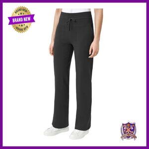 High Rise Straight Leg Active Pants with 4-Way Stretch & Pockets